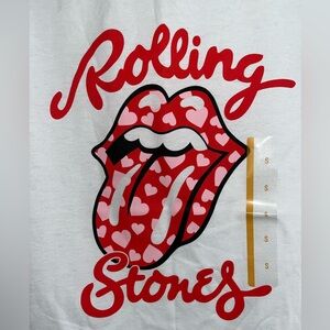 2 NWT KIDS 6/7 Rolling Stones White Graphic Tees